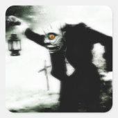 Ghoul Quadratischer Aufkleber (Vorderseite)