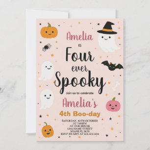 Ghoul-tastic Four Kids Halloween-Geburtstagslädt e Einladung