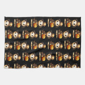 Ghoul Top Hat Jack-o' Lantern Black Halloween Geschirrtuch (Horizontal)