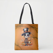 Ghoul und Jack-O' Lanterns Orange Black Halloween Tasche (Vorderseite)