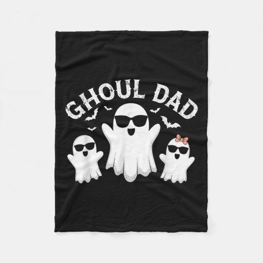 Ghoul Vater Vintag Daddy Ghost Funny Halloween Fleecedecke (Vorderseite)