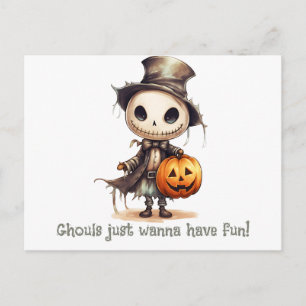 Ghoul Will Nur Spaß Haben Halloween Feiertagspostkarte