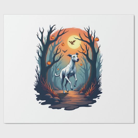Ghoul-Windhund-Dash Geschenkpapier (Flach)