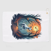 Ghoul-Windhund-Dash Golfhandtuch (Horizontal)