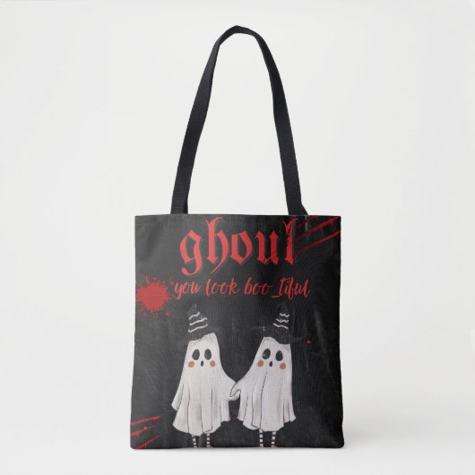 Ghoul You Look Boo-tiful  Funny Halloween Tote Bag Tasche (Vorderseite)