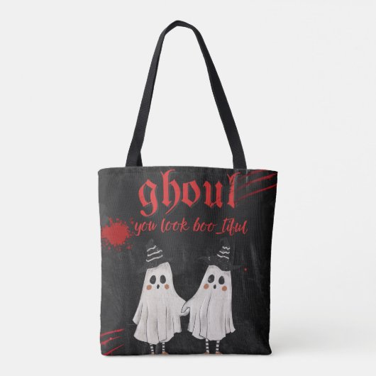 Ghoul You Look Boo-tiful  Funny Halloween Tote Bag Tasche (Rückseite)