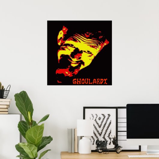Ghoulardi (rot/gelb) Matte Poster (Heimbüro)