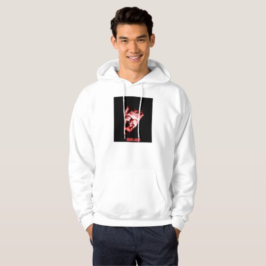 Ghoulardi (rot/Schwarzes) kundengerechter Hoodie (Vorne ganz)
