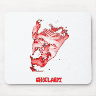 Ghoulardi (rot/transparent) kundengerechtes mousepad