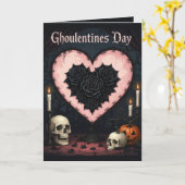 Ghoulentines Day Altar To A Macabre Romance Karte (Gelbe Blume)