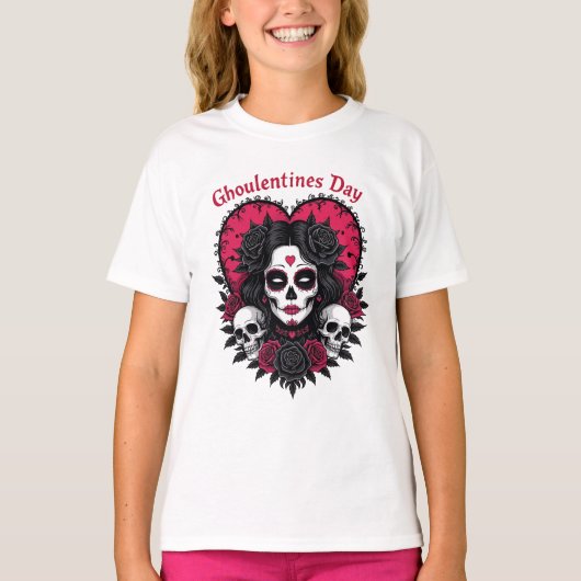 Ghoulentines Day Gothic Fusion of Valentine T-Shirt (Vorderseite)