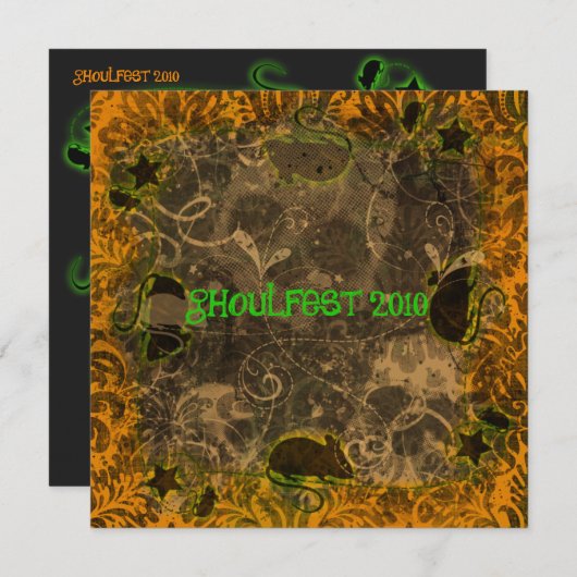 Ghoulfest 2010 Halloween-Party Einladung (Vorne/Hinten)