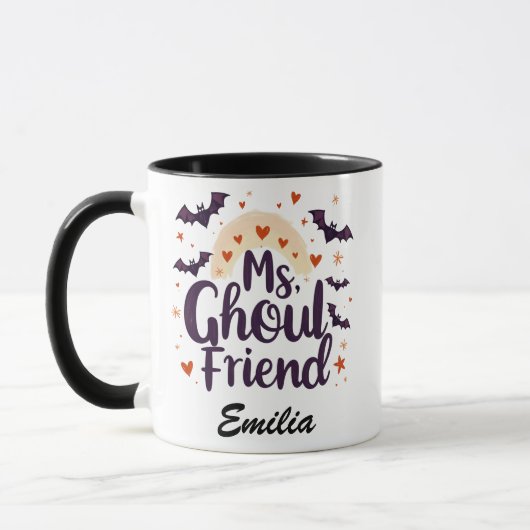 Ghoulfriend Individuelle Name Halloween Tasse (Links)