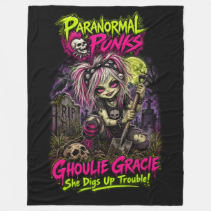 Ghoulie Gracie - Paranormale Punk-Fleece-Decke Fleecedecke