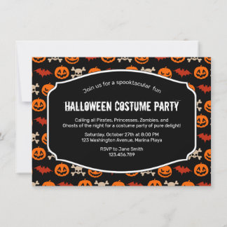 Ghoulish Dinge von Halloween Kostümeinladung Einladung