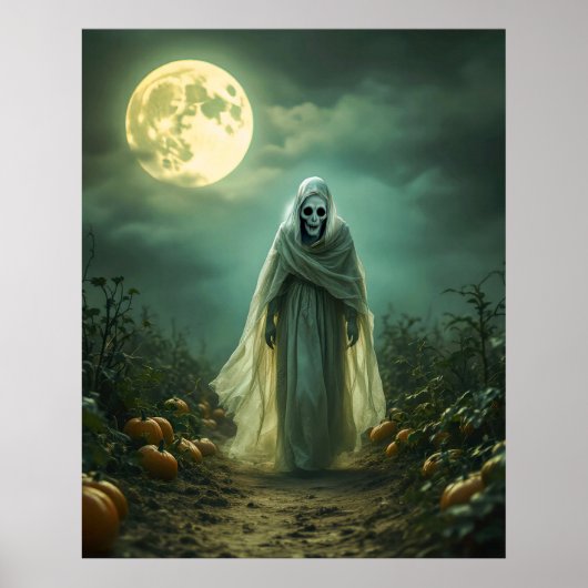 Ghoulish Figure in Moonlight Poster (Vorne)