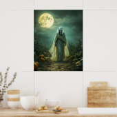 Ghoulish Figure in Moonlight Poster (Küche)