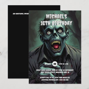 Ghoulish ghoul Vampire-Monster spukhafte Erwachsen Einladung