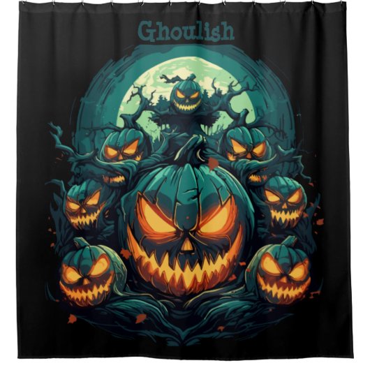 Ghoulish Glare Duschvorhang (Vorderseite)