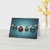 Ghoulish Glow: Ein Macabre Weihnachtsgarland Karte (Gelbe Blume)