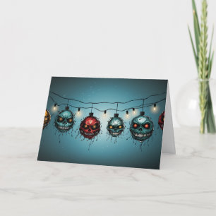 Ghoulish Glow: Ein Macabre Weihnachtsgarland Karte