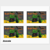 Ghoulish Green Halloween Baking Labels Stickers (Blatt)
