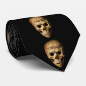 Ghoulish Grinning Skull Krawatte (Gerollt)
