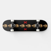Ghoulish Grinning Skull Skateboard (Horizontal)