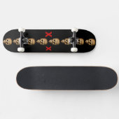 Ghoulish Grinning Skull Skateboard (Horizontal)