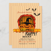 Ghoulish Pumpkins Halloween-Party Einladung (Vorne/Hinten)