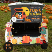 Ghoulish Trunk oder Leckerei Halloween QR Business Banner