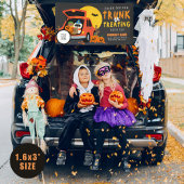 Ghoulish Trunk oder Leckerei Halloween QR Business Banner