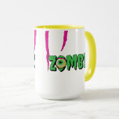 Ghoulishie Fun Funny Rippin' Zombie Halloween Tasse (VorderseiteRechts)