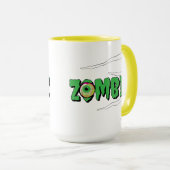 Ghoulishie Fun Funny Rippin' Zombie Halloween Tasse (VorderseiteRechts)