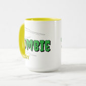 Ghoulishie Fun Funny Rippin' Zombie Halloween Tasse (Vorderseite Links)