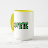 Ghoulishly Fun Zombie Halloween Tasse (Vorderseite Links)