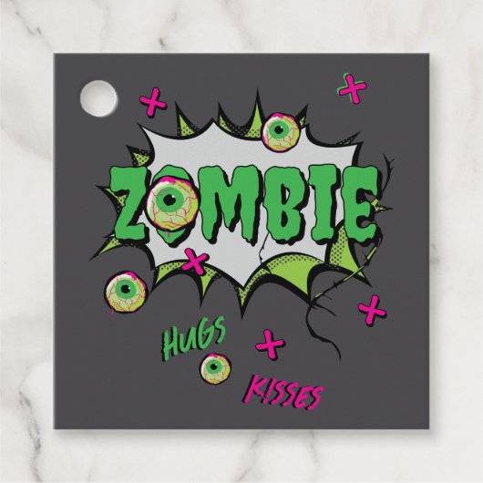 Ghoulishly Fun Zombie Hugs Beängstigend Niedlich Geschenkanhänger (Vorderseite)