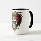 Ghoulishly Glamour, Halloween Elegandesign Tasse (VorderseiteRechts)