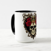 Ghoulishly Glamour, Halloween Elegandesign Tasse (Vorderseite Links)
