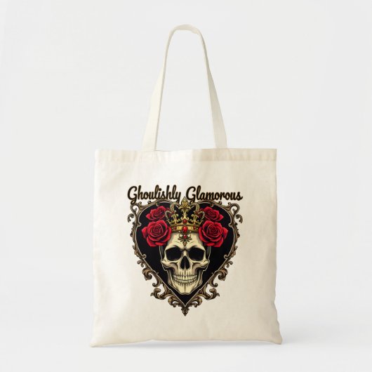 Ghoulishly Glamour, Halloween Elegandesign Tragetasche (Vorne)