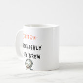 Ghoulishshis Good Brew White Halloween Coffee Tass Kaffeetasse (Vorderseite Links)