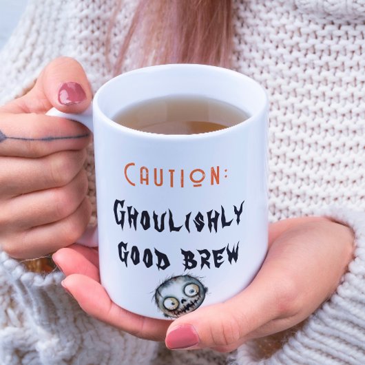 Ghoulishshis Good Brew White Halloween Coffee Tass Kaffeetasse