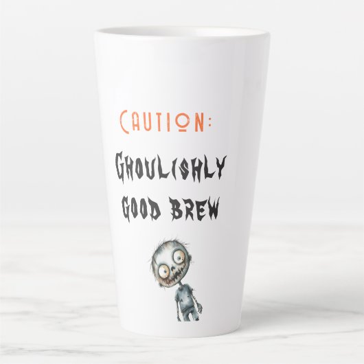 Ghoulishshys gutes Brew White Halloween Milchtasse (Vorderseite)