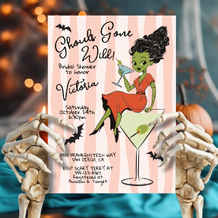 Ghouls Gone Wild Martinis Halloween Brautparty Einladung