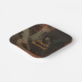 Ghouls Gourmet-Halloween-Vintages Phantom in Krypt Pappteller (Gewinkelt)