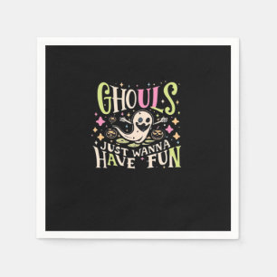 Ghouls haben einfach nur Spaß beim Design Serviette
