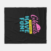 Ghouls haben einfach nur Spaß beim einfachen Desig Fleecedecke (Vorderseite (Horizontal))