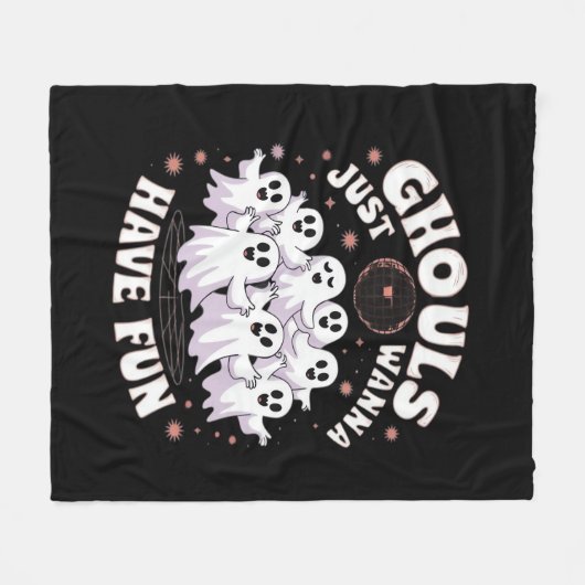 Ghouls haben einfach nur Spaß beim einfachen Desig Fleecedecke (Vorderseite (Horizontal))