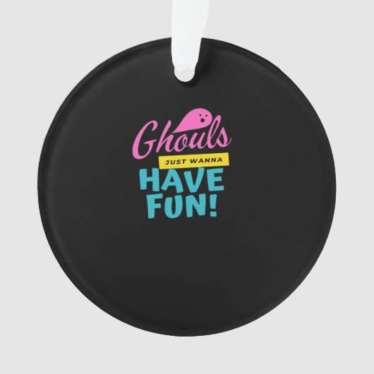 Ghouls haben einfach nur Spaß beim einfachen Desig Ornament (Vorderseite)