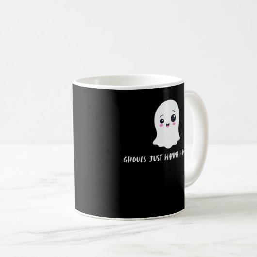 Ghouls haben nur Spaß am schönen Herbst Kaffeetasse (VorderseiteRechts)